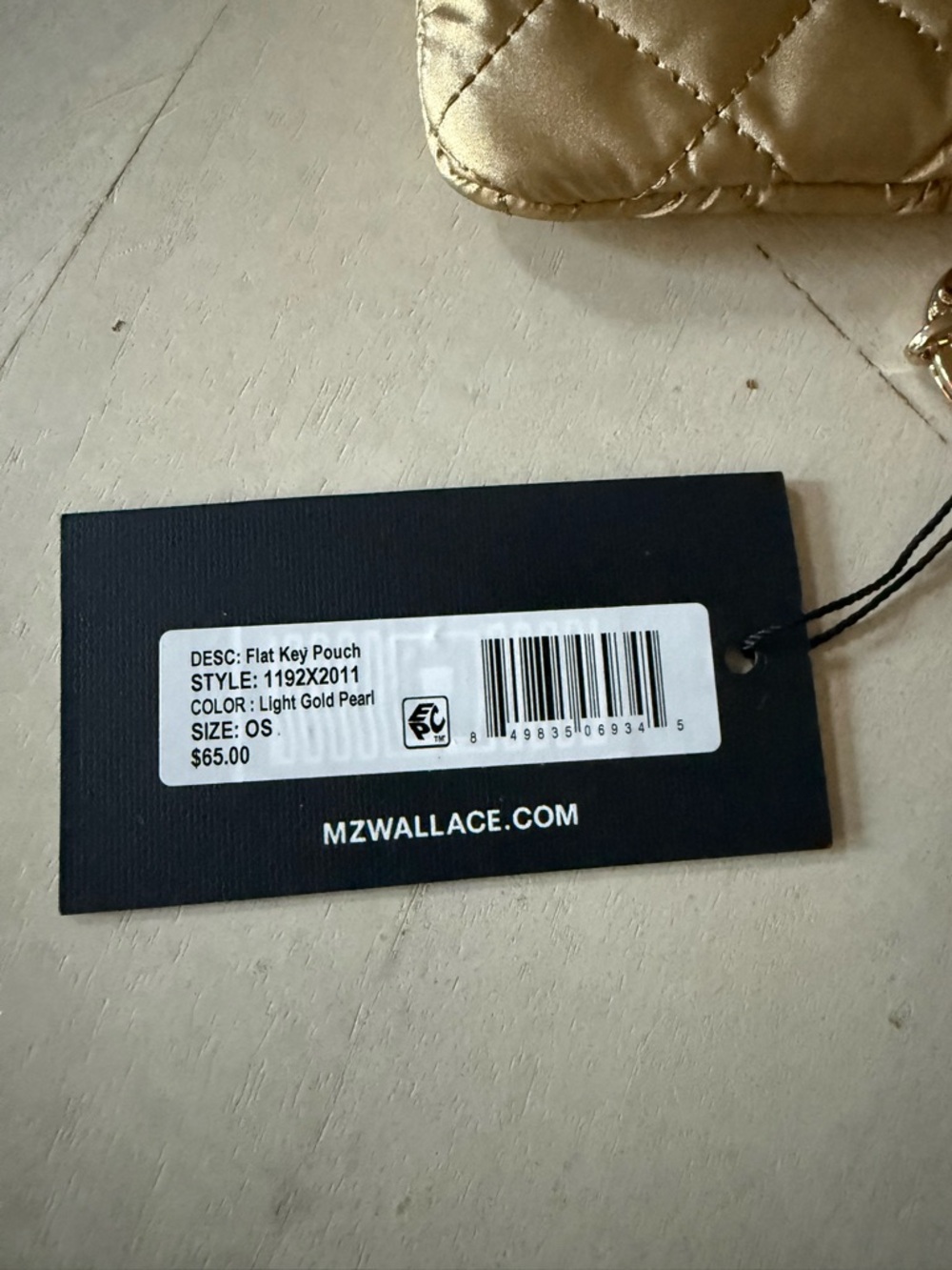 NWT MZ Wallace Flat Metro Key Pouch Light Gold Pearl ✨✨✨ - Picture 8 of 9